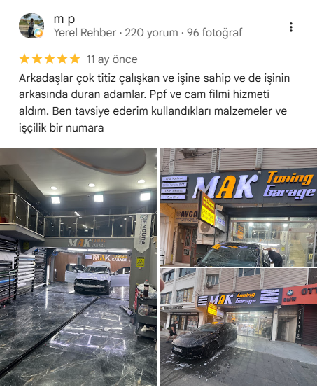 m p Google yorumu